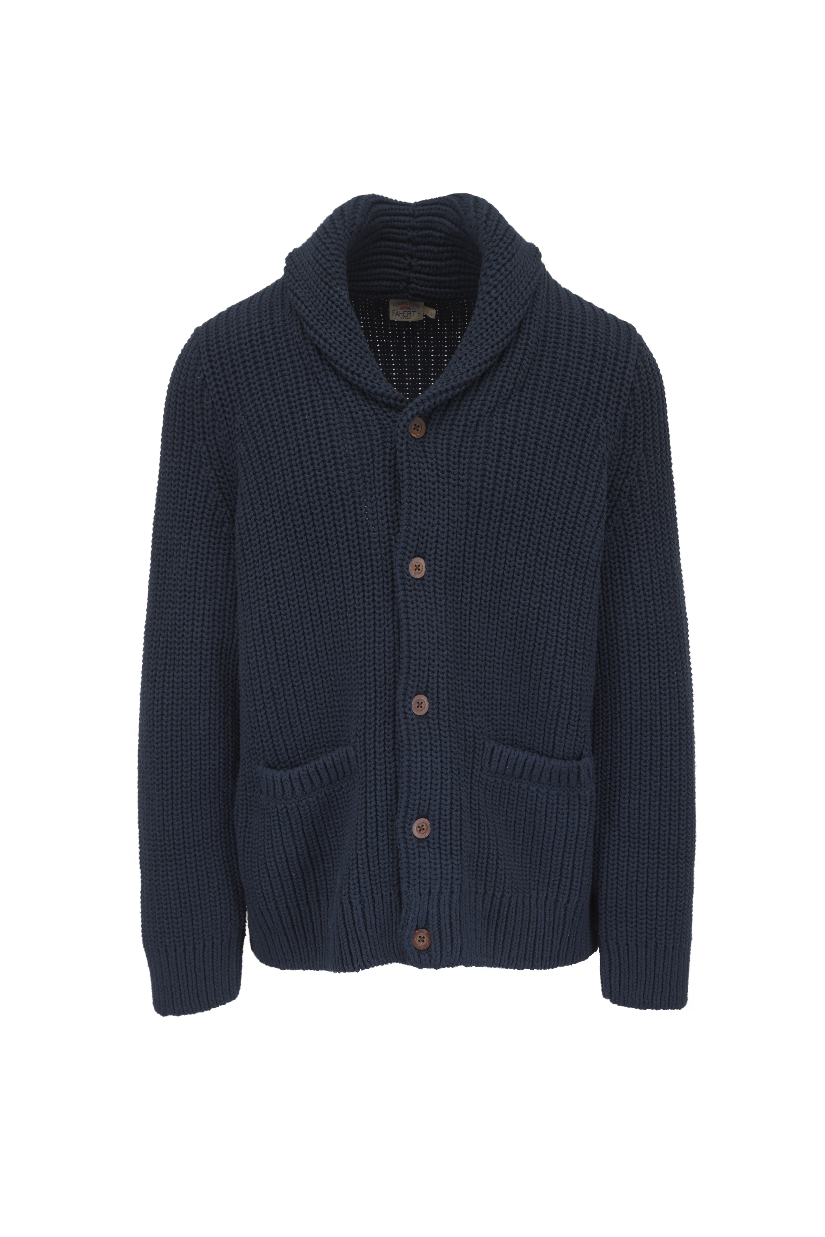 Fedeli - Blue Cotton Crewneck Sweater | Mitchell Stores